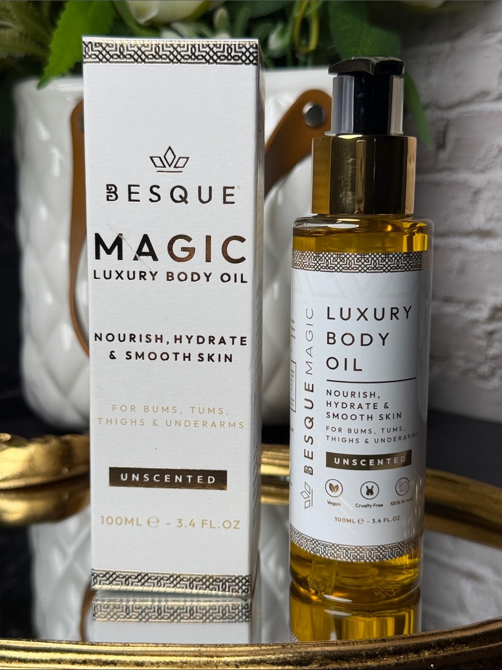 Luxury Body Oil — Unscented Clear Gold